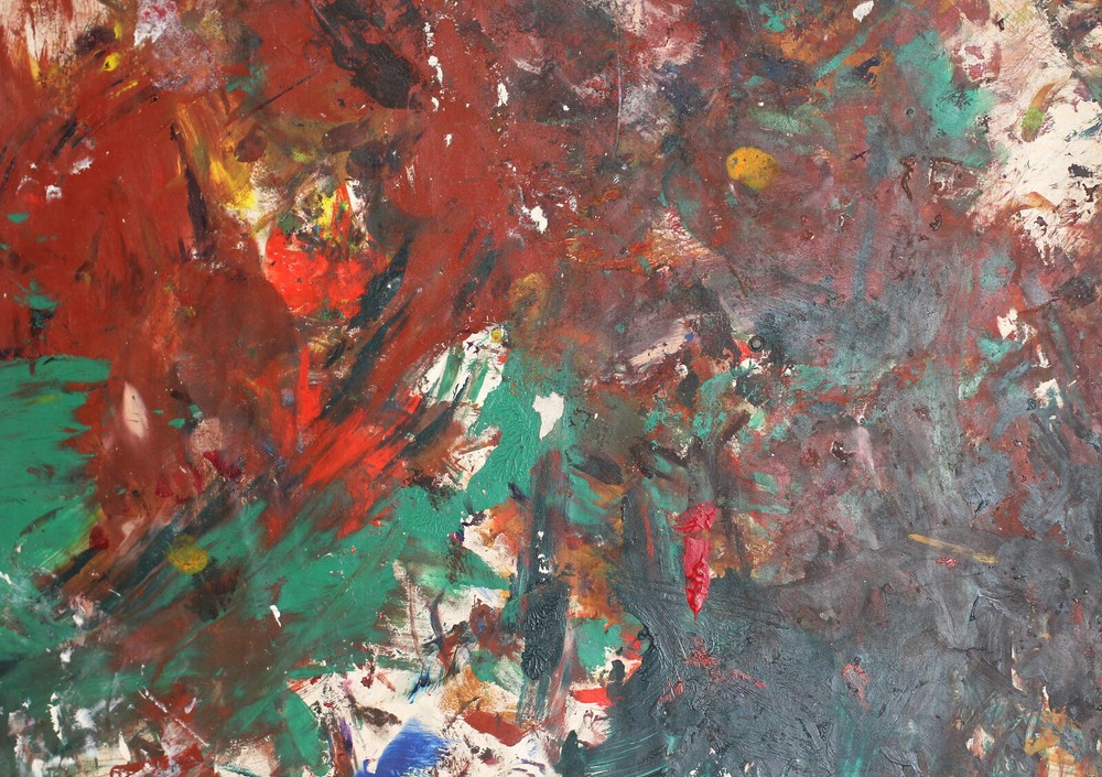Modern original oil painting abstract composition