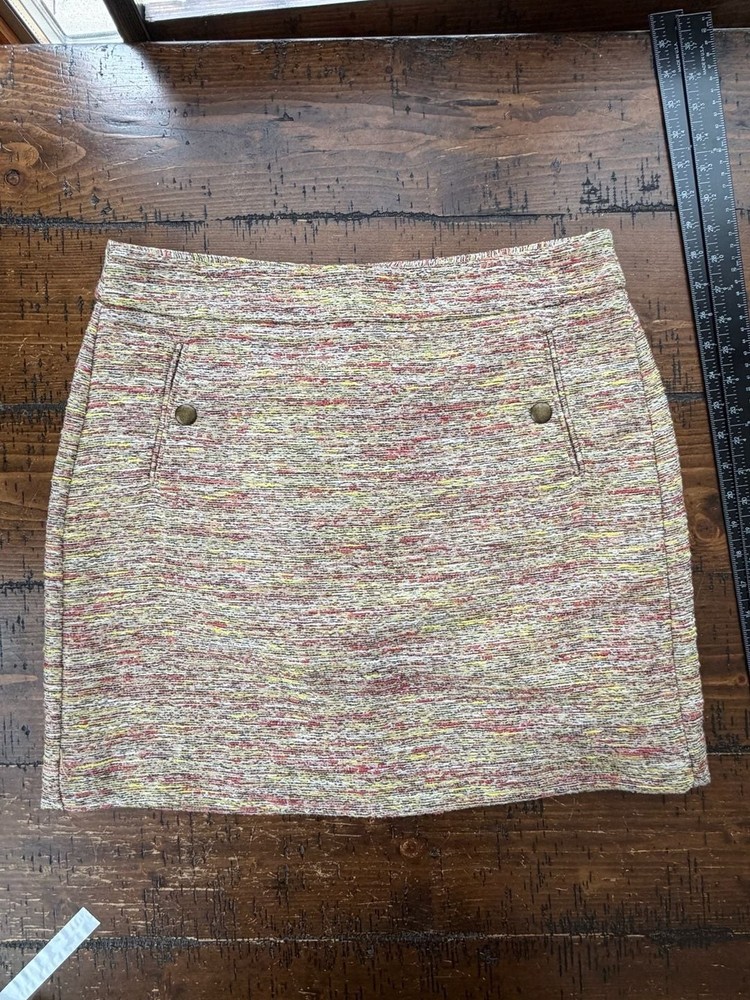 LOFT Outlet Multi-Color Tweed Mini Skirt Size 8