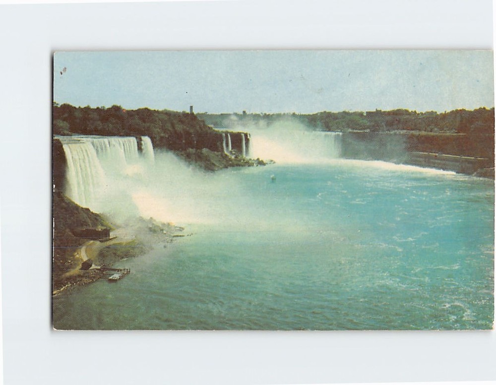 Postcard General View Panoramic from Rainbow Bridge Niagara Falls New York USA