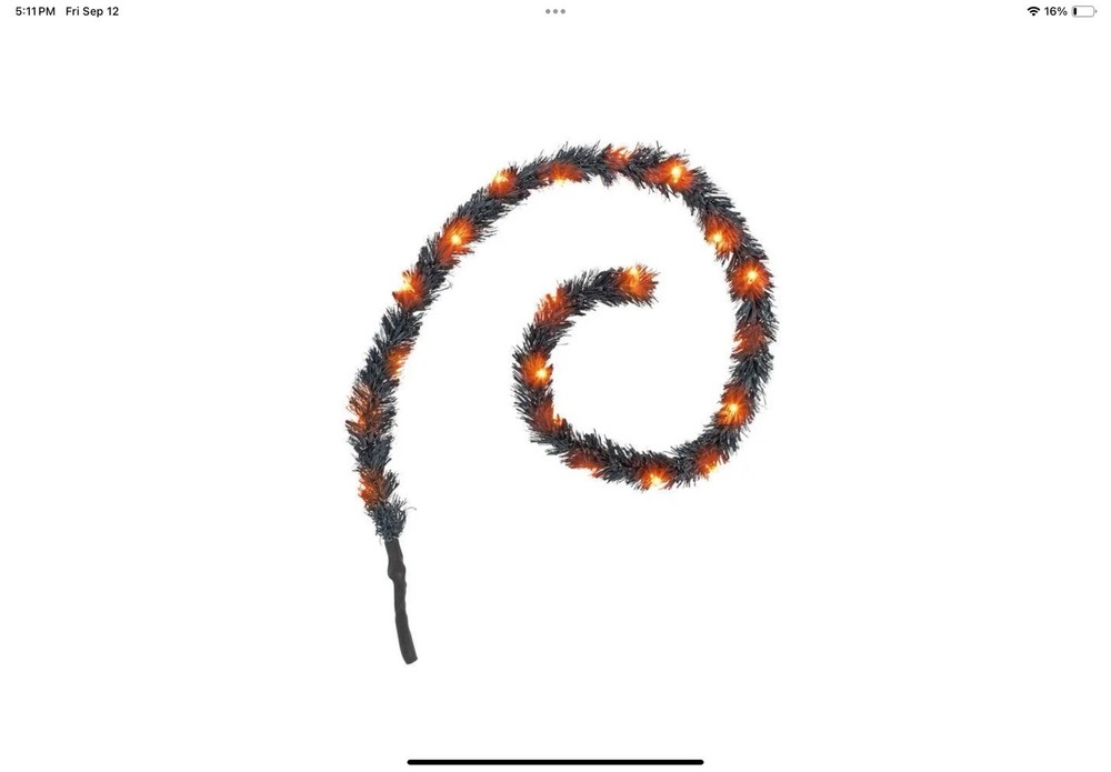 Department 56 Lit Black Garland 6007715 Halloween NEW 2021 Accessory