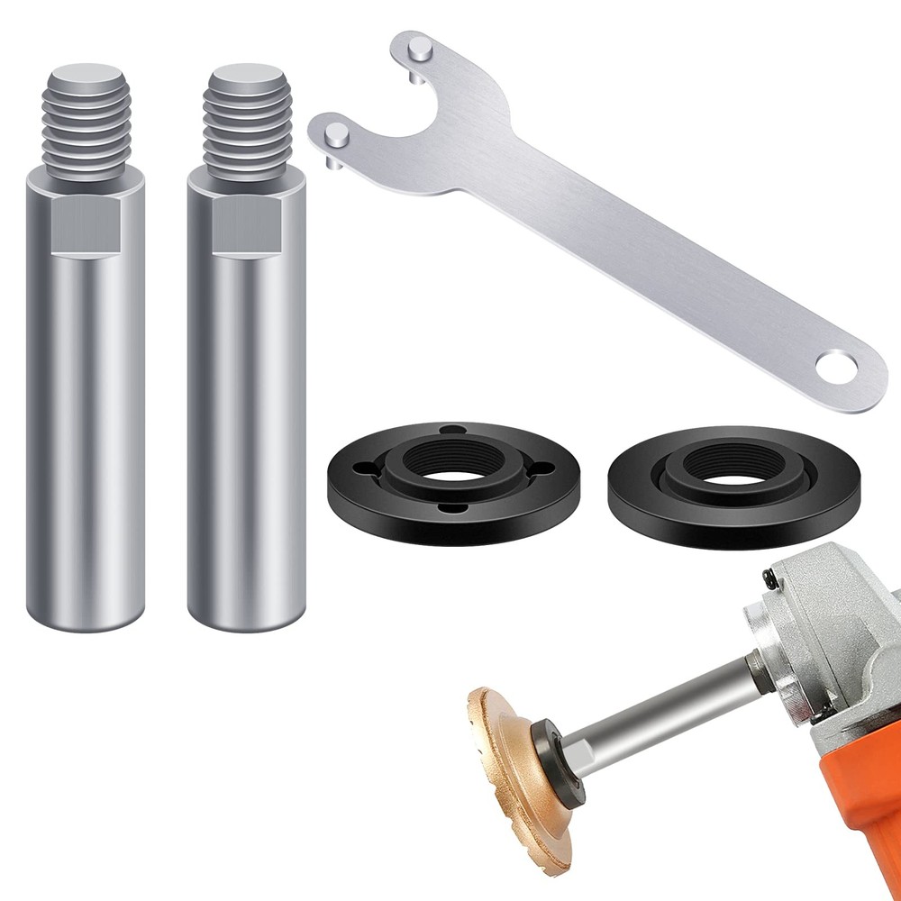 5-Piece Angle Grinder Accessory Kit with 5/8-11 Locknut Wrench and Flange