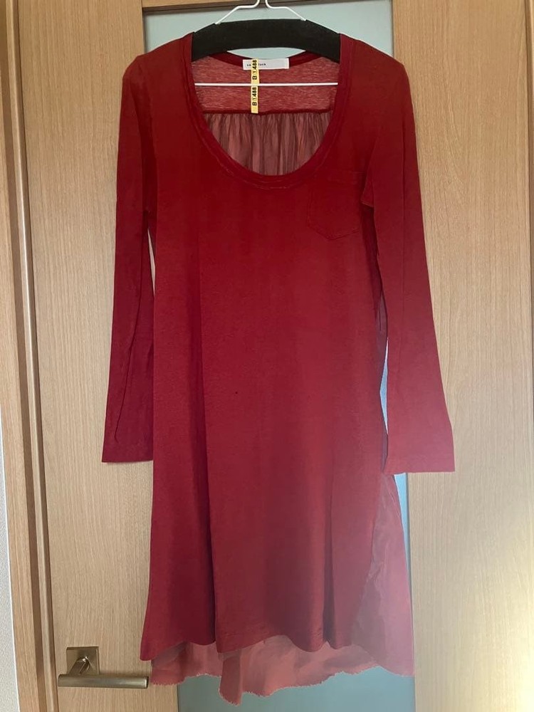 Sacai Luck Long Sleeve T-Shirt Red M Plain Pre-owned