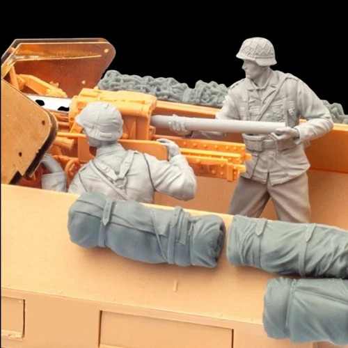 1/35 WWII German Military Tank Crew RESIN FIGURE MODEL KIT Unassembled Unpainted