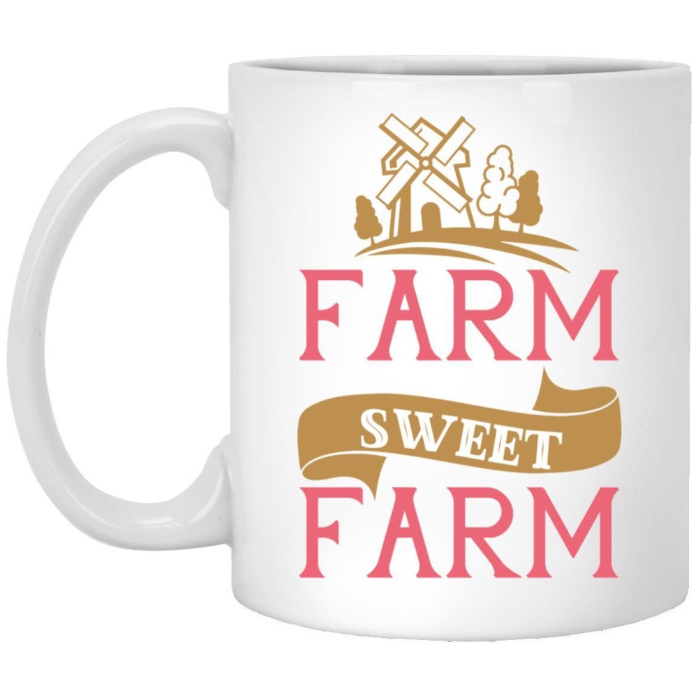 Farm Sweet Farm Coffee Mugs Gift For Mom Dad Husband Wife Grandma Grandpa