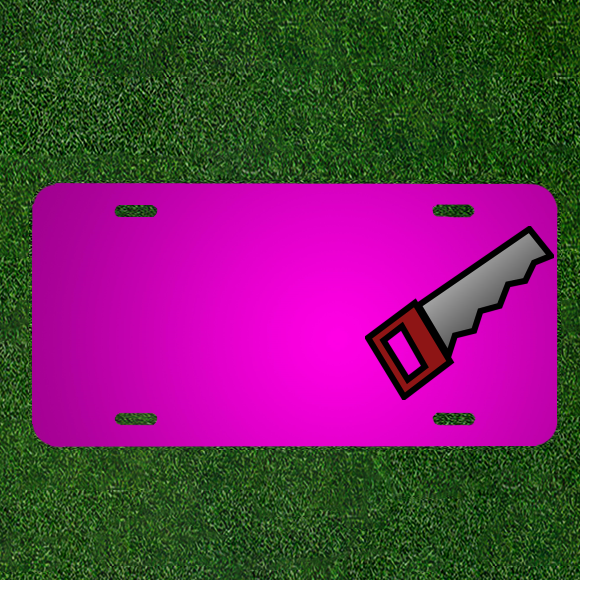 Custom Personalized Car License Plate With Add Names To Saw Tool Wood
