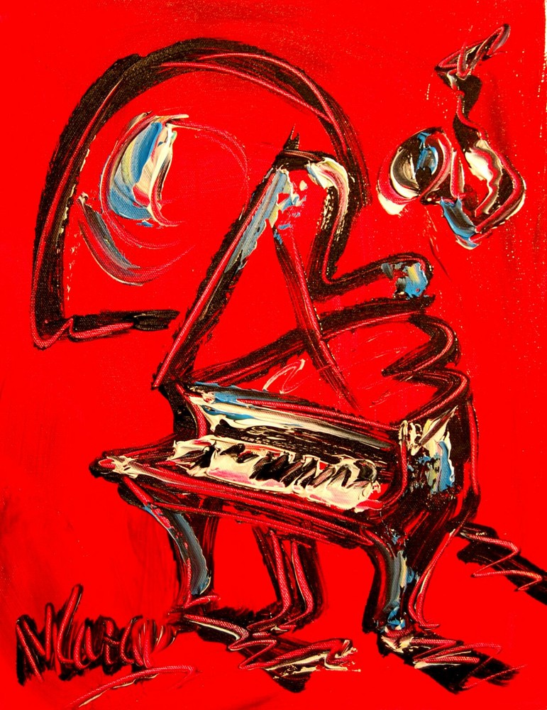 GRAND JAZZ  ABSTRACT Painting  Stretched   IMPRESSIONIST   34yyTYJ