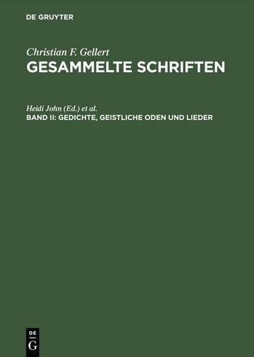 Gesammelte Schriften, Bd II, Gedichte, Geistliche Oden und Lieder (Hardback)