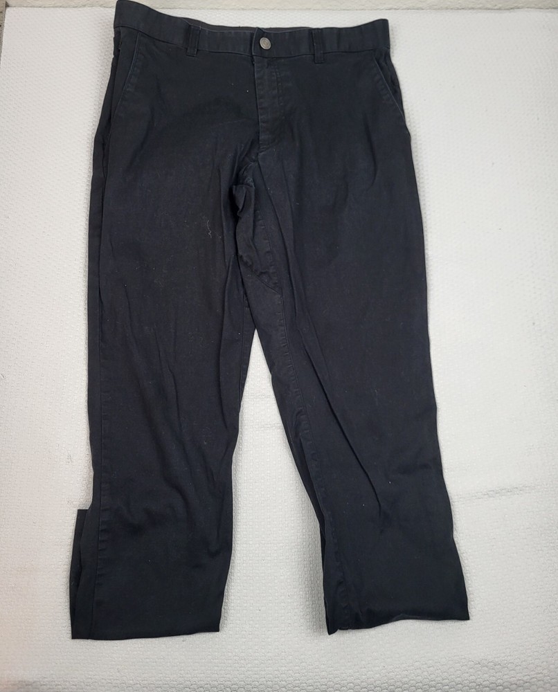 Fabletics High Side Chinos Mens 32 32 Black Stretch Comfort Baggy Trousers