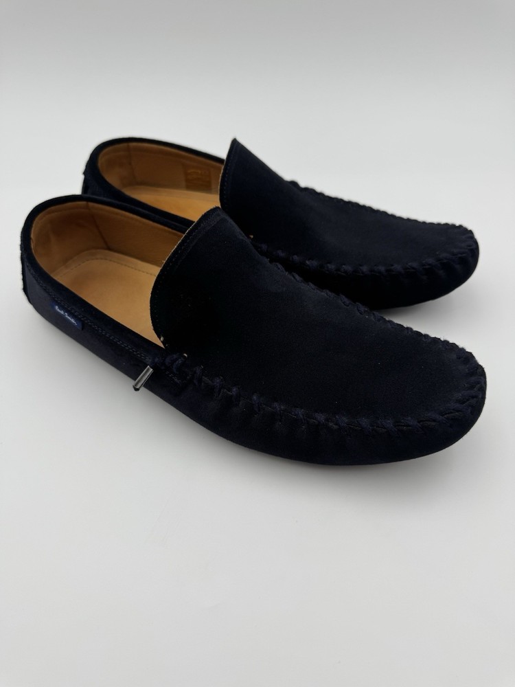 Paul Smith Men’s Navy Suede Loafers Leather Shoes US Size 7