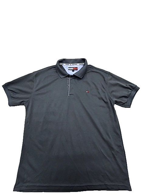 Tommy Hilfiger Men's Grey Polo Shirt Size M Regular Fit Cotton Logo