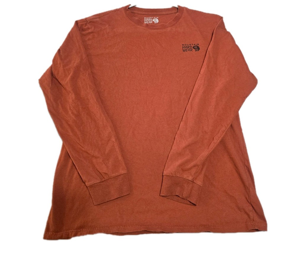 Men's Mountain Hardwear Burnt Sienna Long Sleeve T Shirt Size Medium