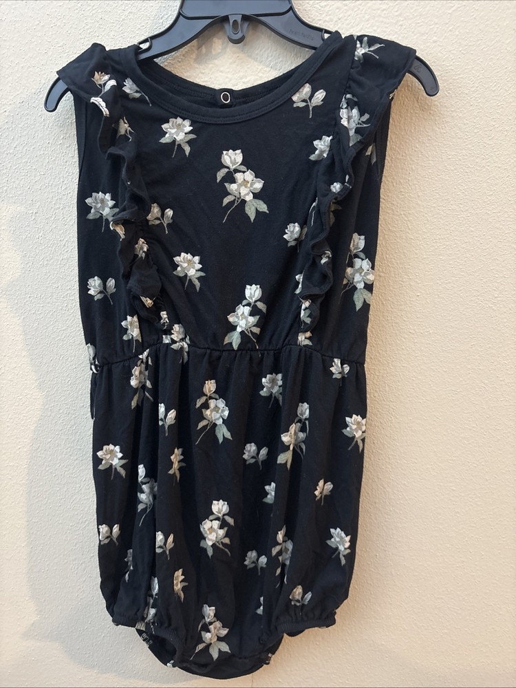 Kyte Baby Midnight Magnolia Bubble Romper Bamboo 2T Toddler Outfit