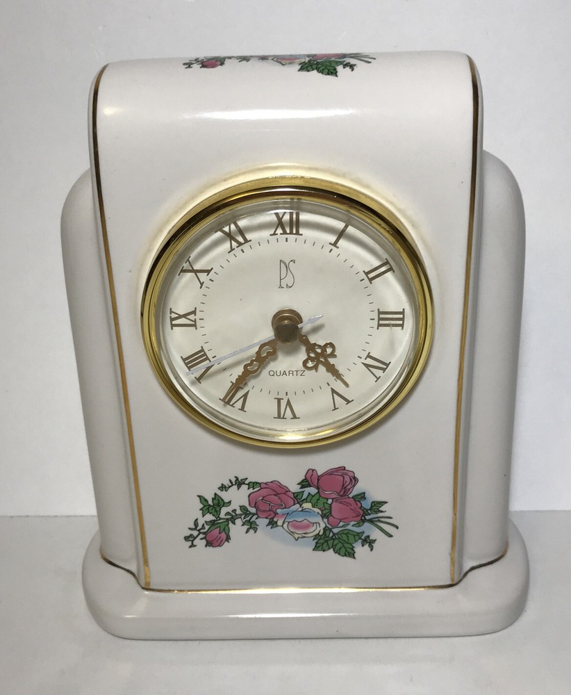 1996 PS Quartz Porcelain Mantel Shelf Clock Limited Edition by Paul Sebastian