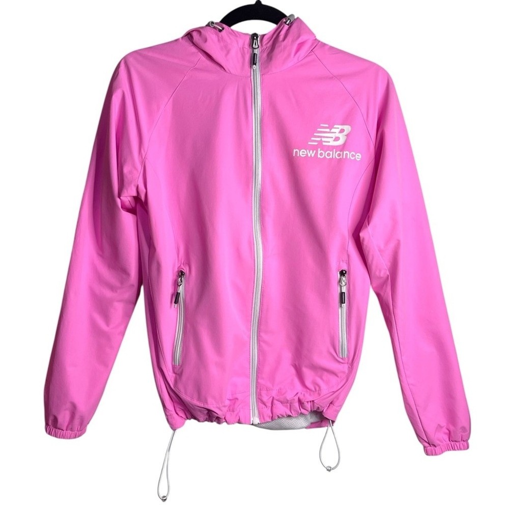 New Balance Pink Hooded Windbreaker Jacket Size Small