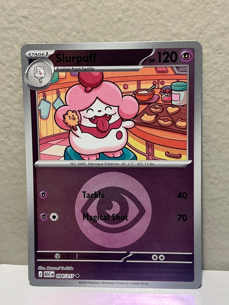 Slurpuff (Energy Symbol Pattern) 094/217 Ascended Heroes Pokemon Reverse Holo NM