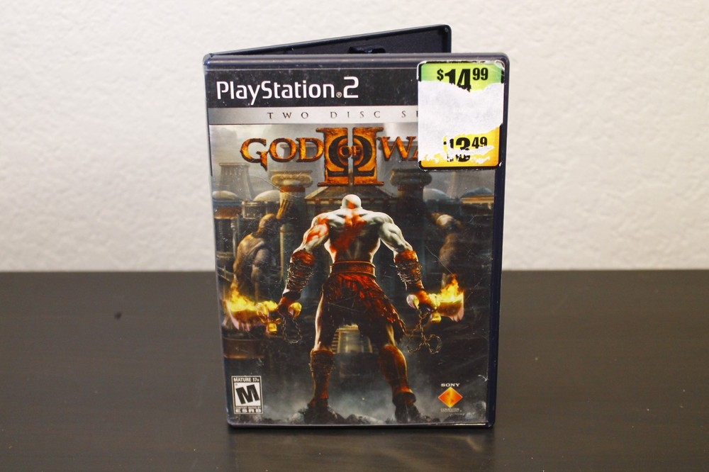 PS2 God of War II Game 2007 Action 2 Disc Set CIB Mint Discs Clean & Tested