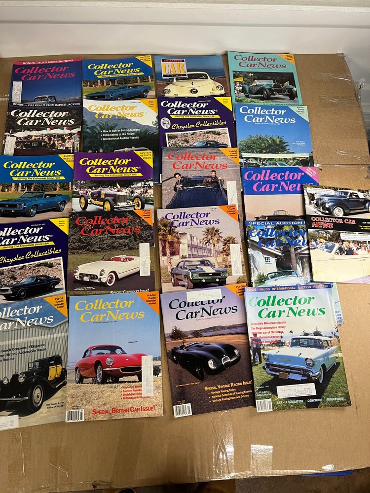 Lot of 21 Issues of Collector Car News Vintage Magazine 1990's