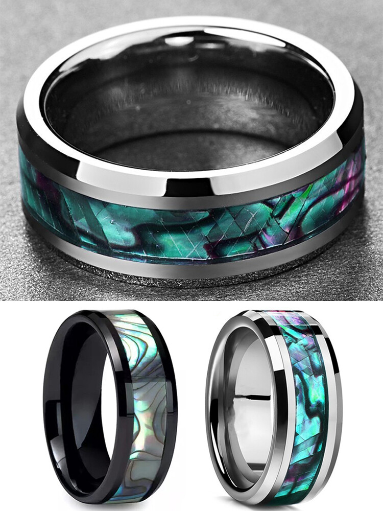 Men Women Silver Gold Stainless Steel Ring Titanium Wedding Engagement Ring