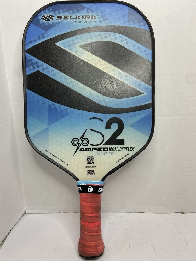 Selkirk AMPED S2 Lightweight Blue White Fiber Flex Pickleball Paddle