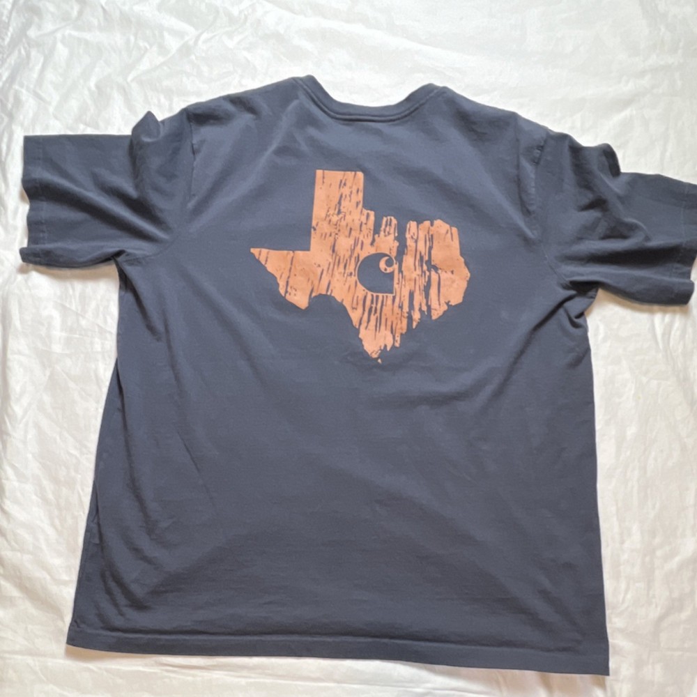 Carhartt Men's 2XL Gray Relaxed Fit Pocket Texas Graphic Crew Neck T-Shirt