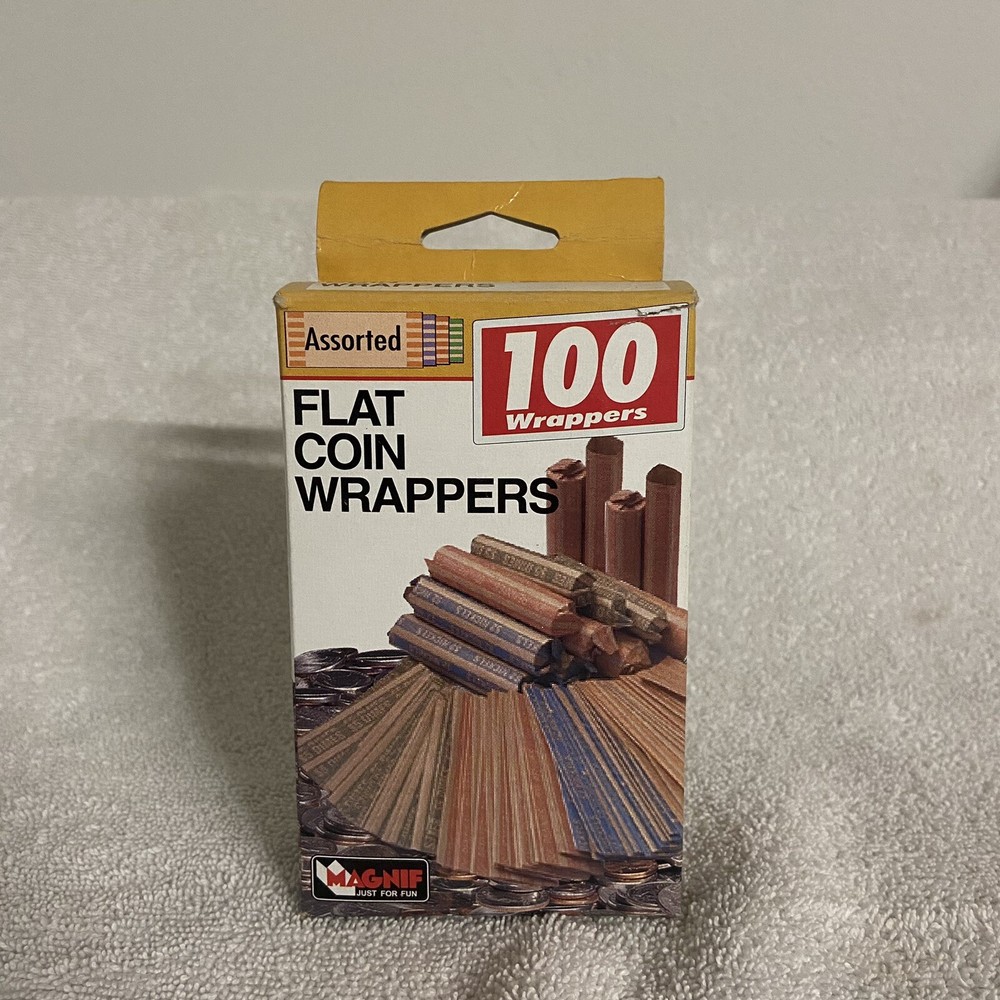 100 Flat Coin Wrappers Assorted Magnif Brand