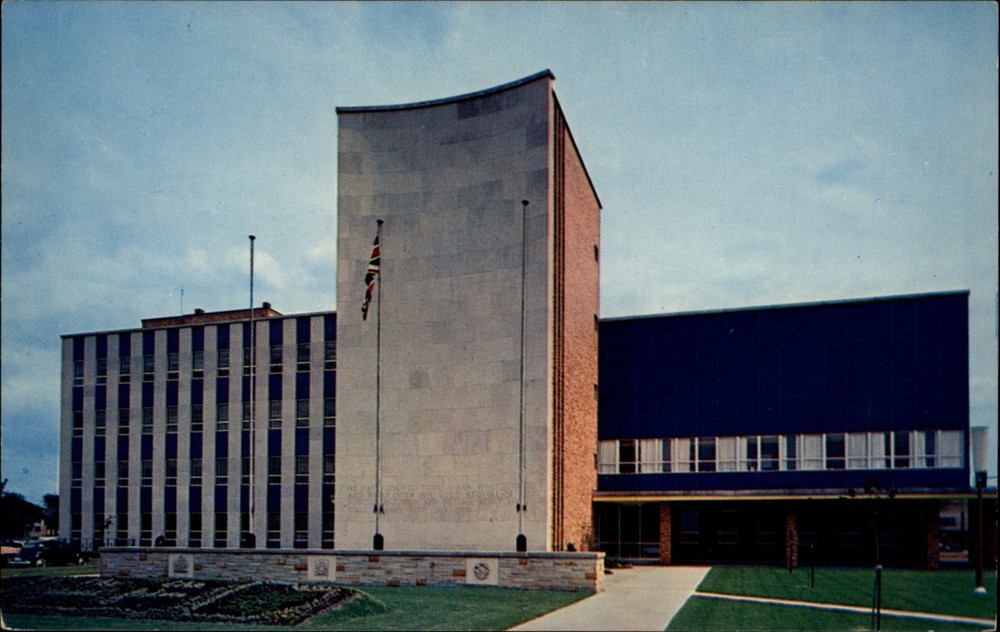 City Hall Windsor Ontario Canada vintage postcard w984