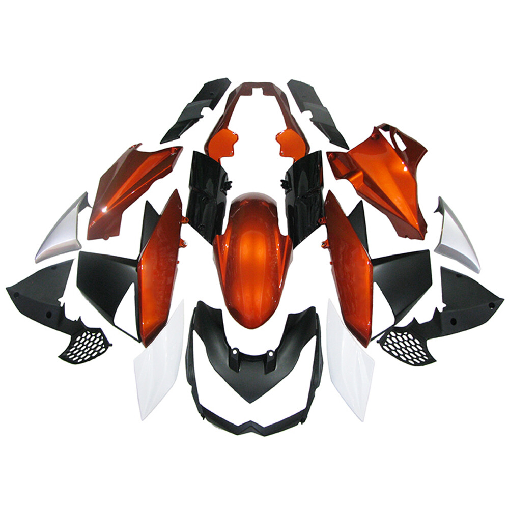 Orange Black White Motor Fairings For Kawasaki Z1000 2010 11 2012 2013 Bodywork