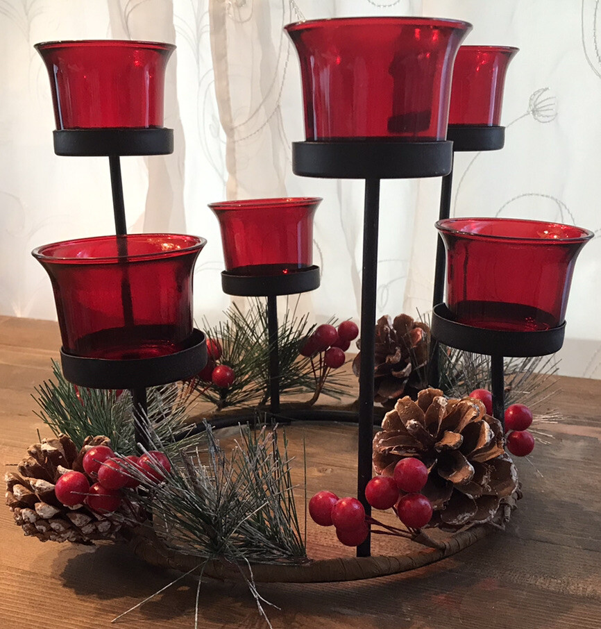 Huntington Home Holiday Tealight Centerpiece