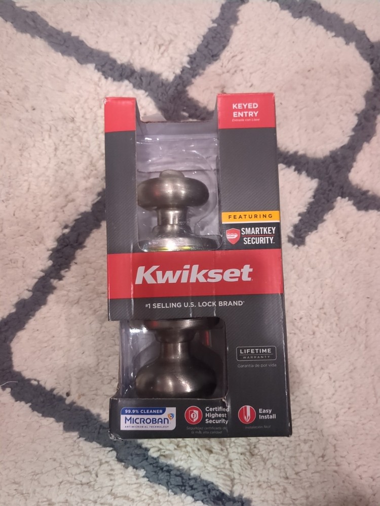 Kwikset 740J15SMTCP Juno Satin Nickel SmartKey Entry Knob 97402-736