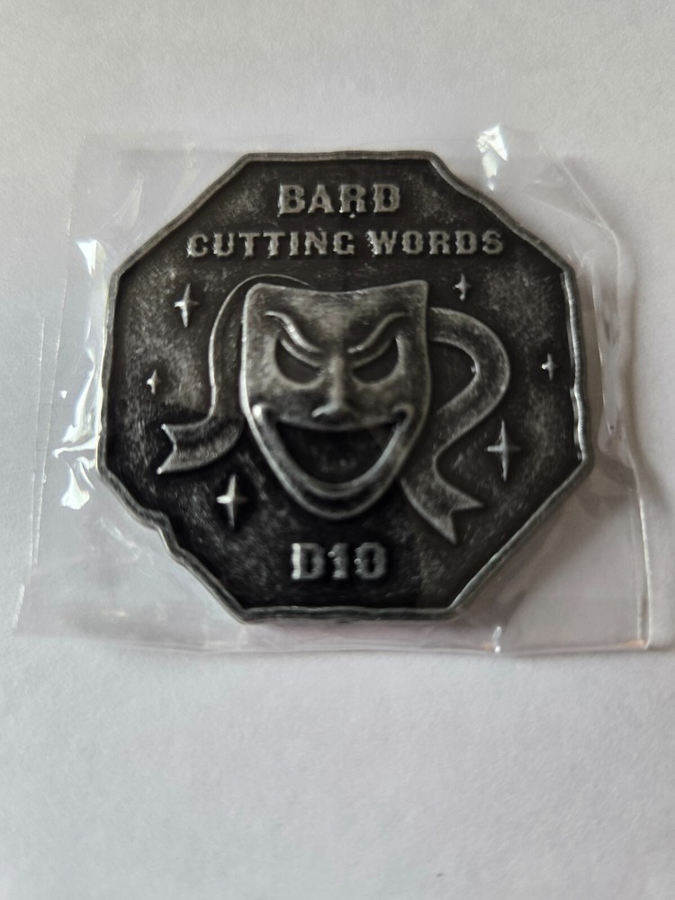 Dungeons & Dragons Acererak's Treasure Packs: Bard Cutting Words D10 Coin-image