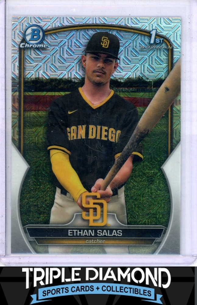 2023 Bowman Chrome 1st Ethan Salas Prospect Mojo Refractor Padres T486