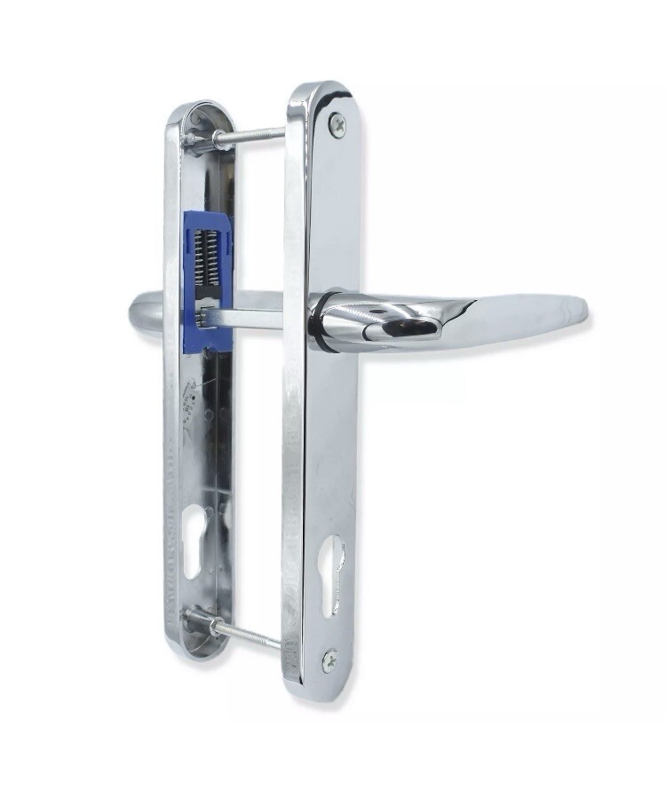 UPVC Door Handle Trojan Sparta 92PZ Sprung  LEVER Set composite/PVC CHROME