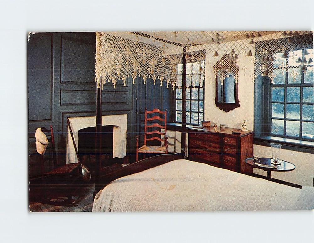 Postcard Martha Washington's Bedroom Winter 1777-78 Valley Forge Pennsylvania