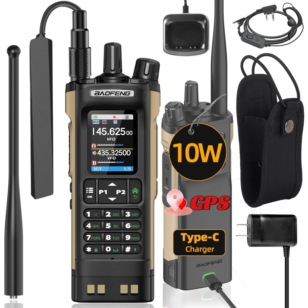 Digital Handheld Radio Scanner Fire Police VHF FM EMS Ham 2 Way Transceiver Dual