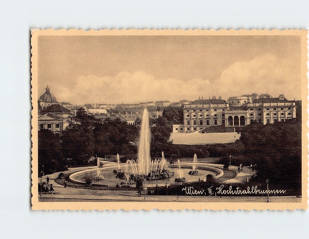 Postcard The Hochstrahlbrunnen Fountain Vienna Austria