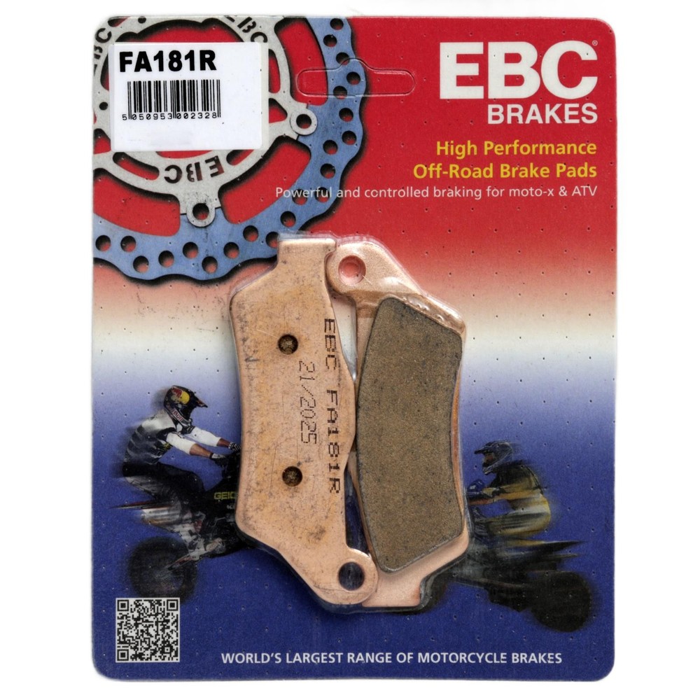 KTM EXC-F 450 2008-2025 EBC FA181R R Series Heavy Duty Sintered Brake Pads Front