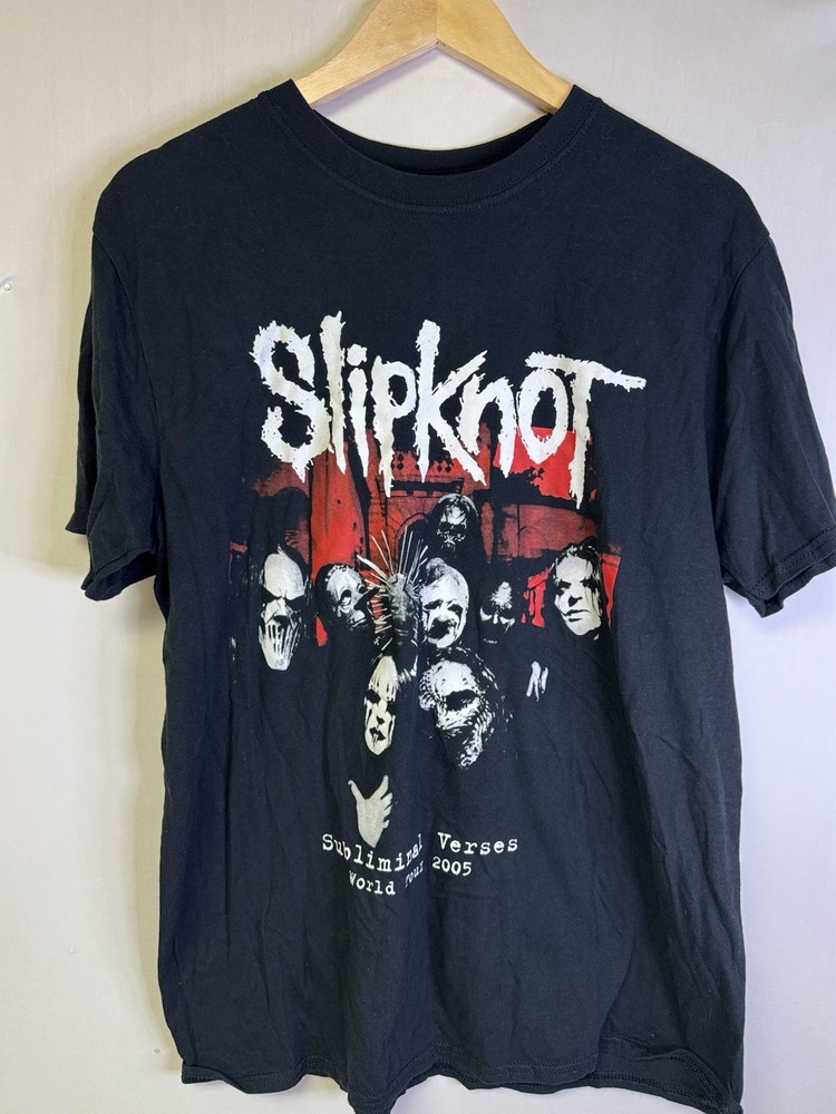 Slipknot Subliminal Verses World Tour 2005 Vintage Band T Shirt Black L
