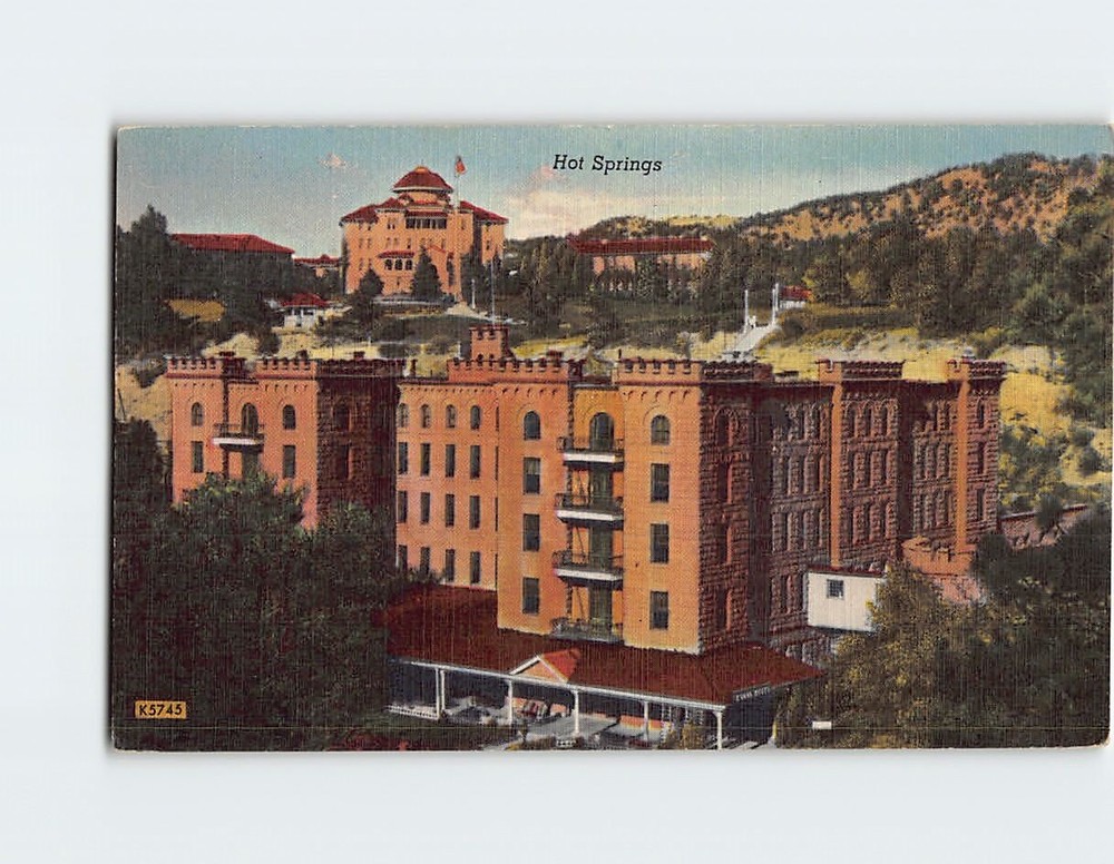 Postcard Evans Hotel Hot Springs Black Hills South Dakota USA