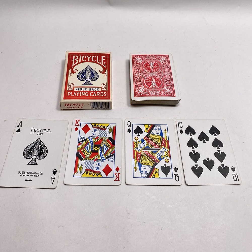 Bicycle 808 Red Poker Rider Back Playing Cards Deck