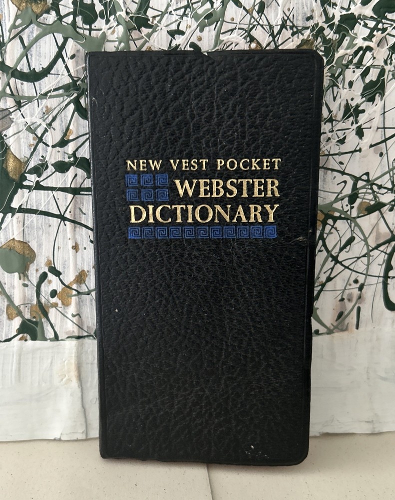 Vintage “New Vest Pocket”  Webster Dictionary “ 1965 edition black cover