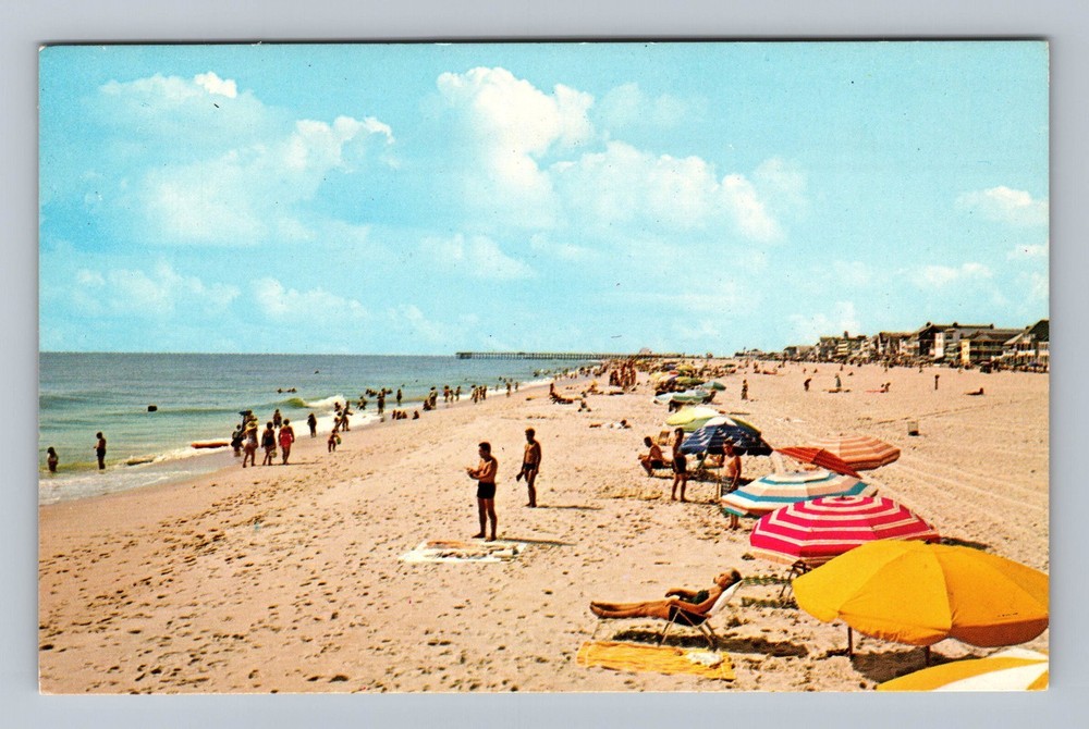 Ocean City MD-Maryland Restful Beach Vintage Postcard