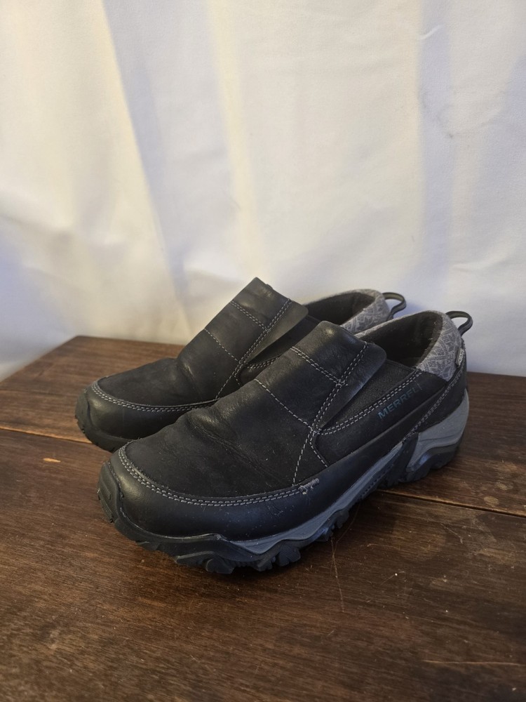 Women's Merrell Polarand Rove Moc Waterproof Leather Slip-on Shoes Size 10