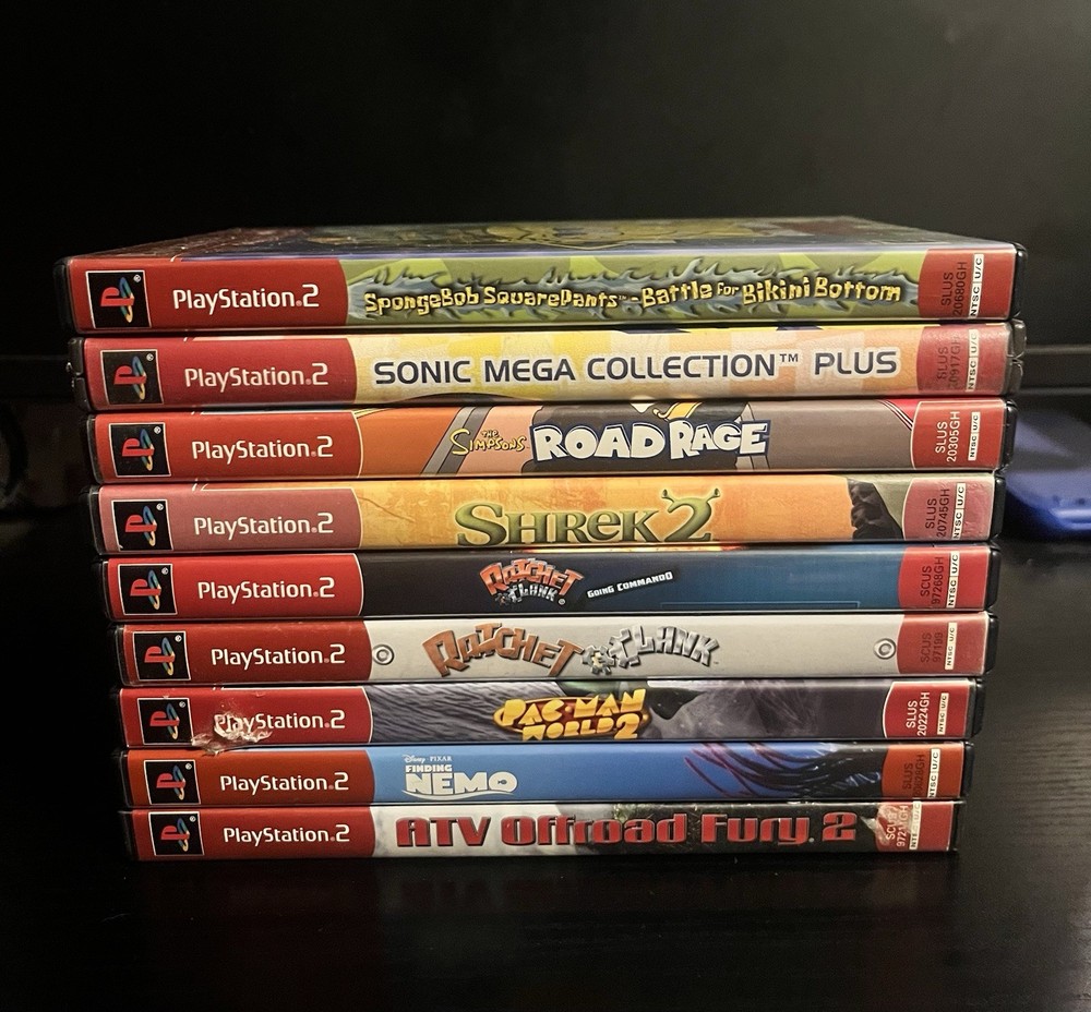 PS2 Game Lot Of 16 Greatest Hits Great Titles SpongeBob Simpsons Sonic Pac Man