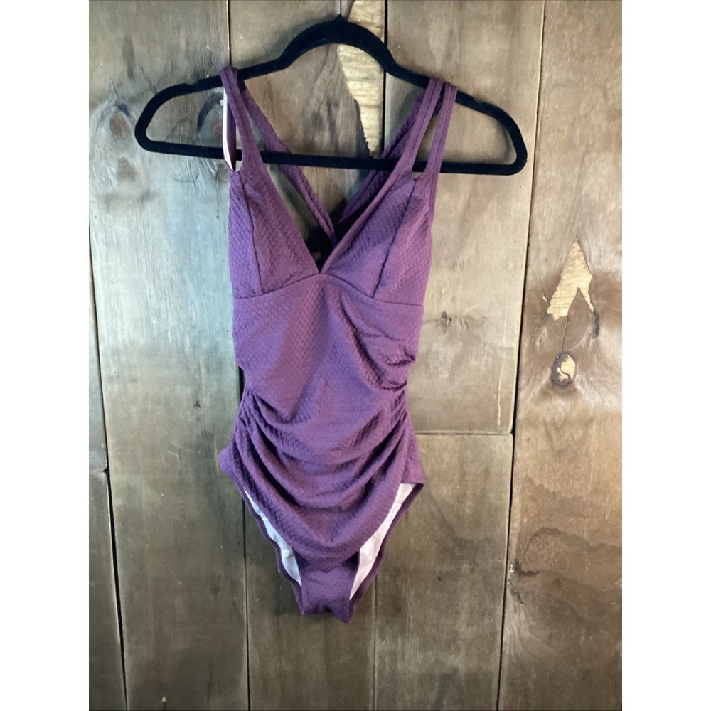 Cupshe Women’s Purple One Piece Swimsuit Bathing Suit Size Small