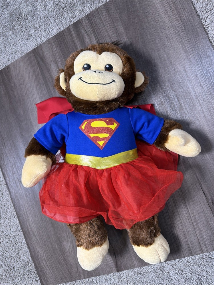 Build-A-Bear Monkey With Superman Outfit