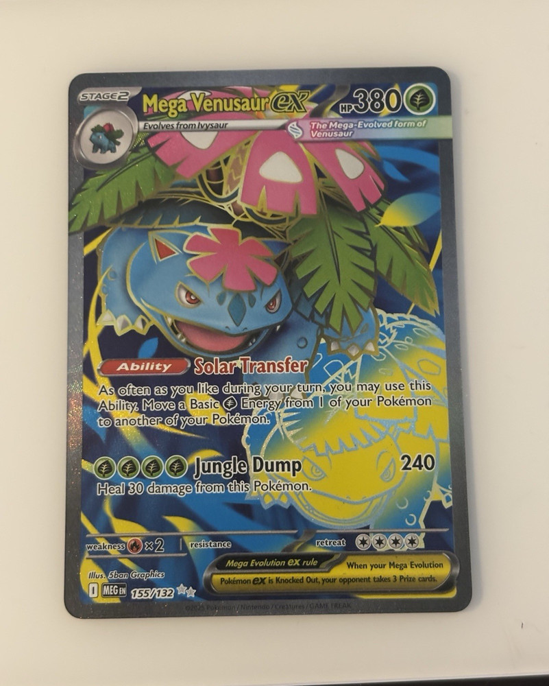 The Pokémon Company Mega Venusaur EX 155/132 Ultra Rare Full Art Holo HP 380 Eng