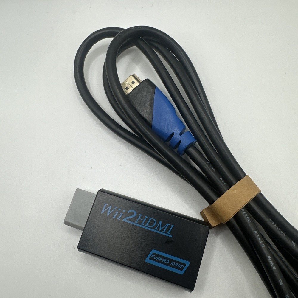 Wii to HDMI Adapter + 6ft Recycled HDMI Cable (Tested) – Easy Wii to TV Setup