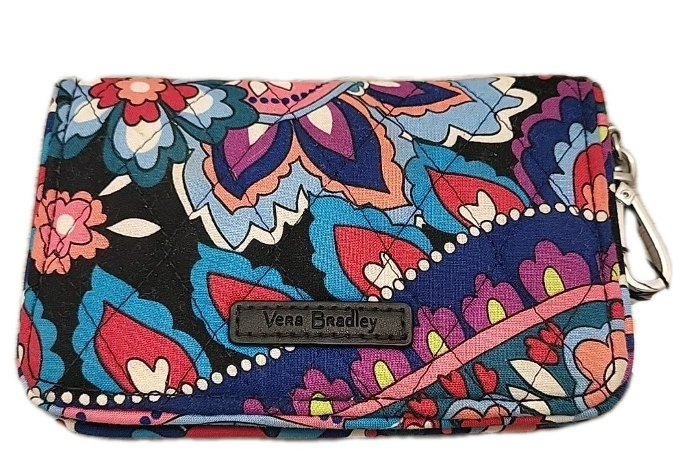Vera Bradley Bifold Wallet Haymarket Paisley Pattern New