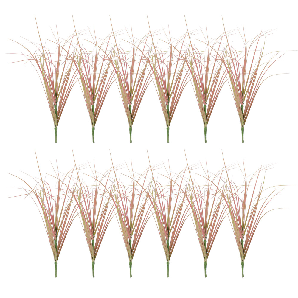 12 Pcs Tall Artificial Grass Decor for Office Home Outdoor