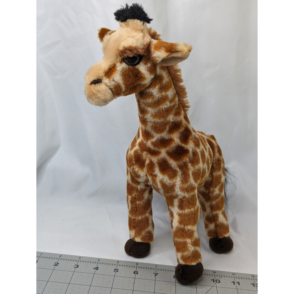 Aurora Giraffe Plush Brown 13 Inch Poseable Stuffed Animal Toy